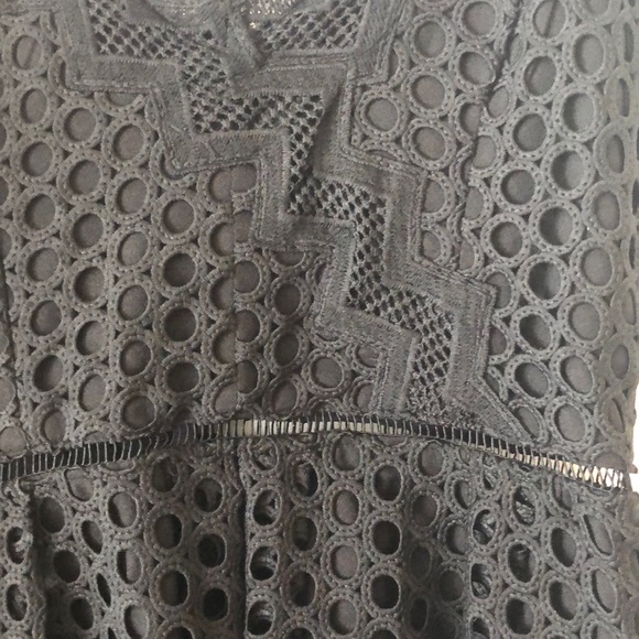 Eyelet Black Dress - Picture 3 of 5